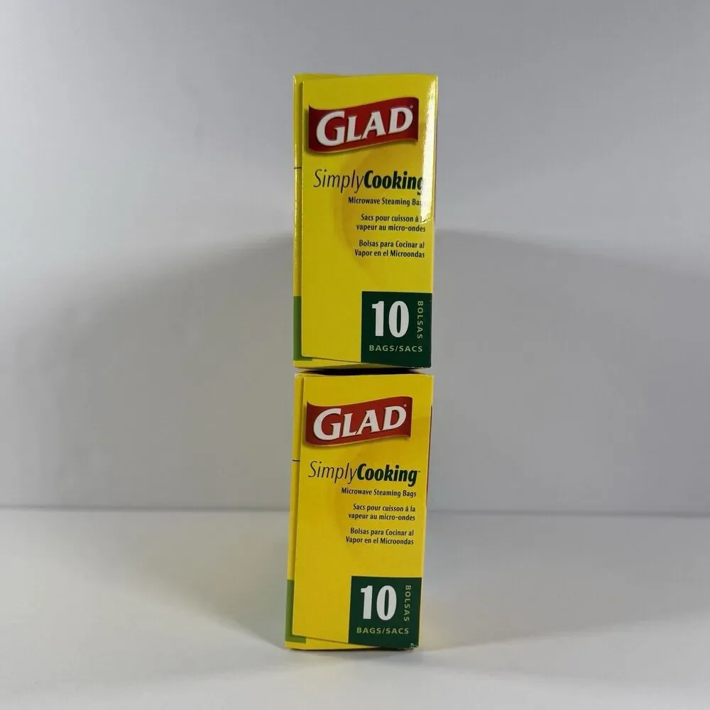 Glad Simply Cooking Microwave Steaming Bags ~ 2 NEW SEALED ~ 20ct DISCONTINUED